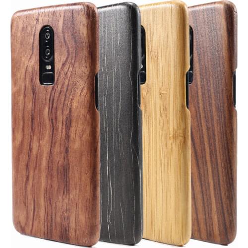 For Oneplus 8T 6T 6 7 Pro 7T 8 /8 PRO walnut Enony Wood Rosewood MAHOGANY Wooden Slim Back Case Cover
