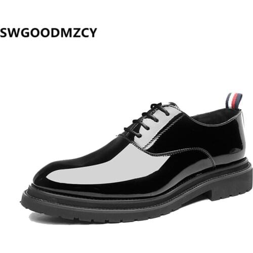 Patent Leather Shoes Men Formal Coiffeur Italian Brand Men Wedding Dress Shoes Designer Shoes Men Office Evening Dress Ayakkabi