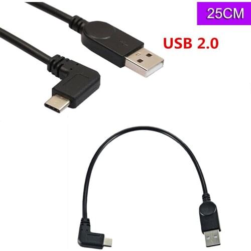 USB2.0 (Type-A) Male to USB3.1 (Type-C)Male Left & Right Angle USB Data Sync & Charge Cable Connector