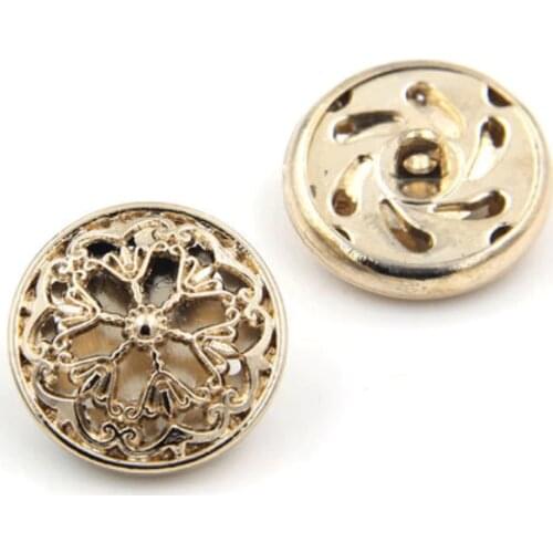 6PCS/LOT clothing small suit metal button cloden hollow flower coat lady suit button