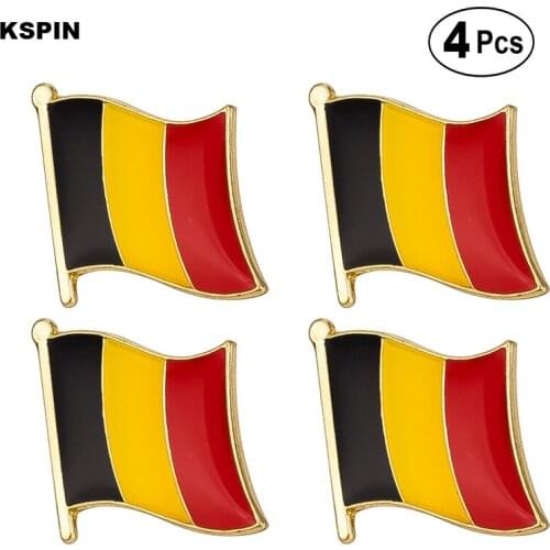 Belgium Flag Pin Lapel Pin Badge Brooch Icons 4pcs