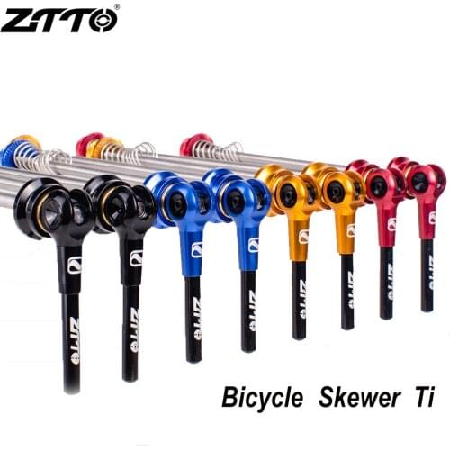 ZTTO Bicycle MTB Road Bike QR Ti Skewers Ultralight 9mm 5mm Quick Release 100 135 Hub Lightweight Axle 1 Pair Bicycle parts