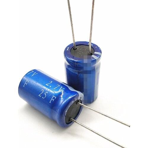1pcs 2.7V 25F High Current Toy Power Supply 2.7V25F capacitance Volume 16mm*26mm