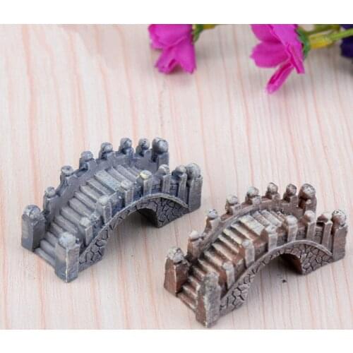 10Pcs Mini Simulated Stone Resin Ornaments Arch Bridge Fairy Garden Miniatures Figurines Micro Landscape Home Garden Decoration