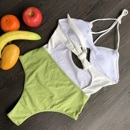 2020 Panel One-Piece Bikini Sexy Swimsuit Womens One-Piece Triangle Swimsuit