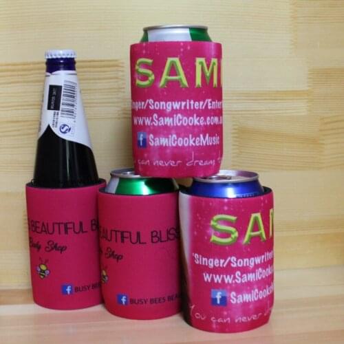 300pcs Imprint Logo 5mm Thickness With Bottom Personalised Stubby Holders Wedding Stubby Coolers Beer Cooler Neoprene Ice Packs