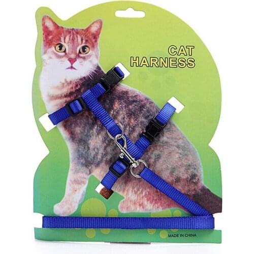 By dhl 500pcs practical Cat Harness And Leash For Animals Adjustable Pet Traction Harness Belt Cat Kitten Halter Collar