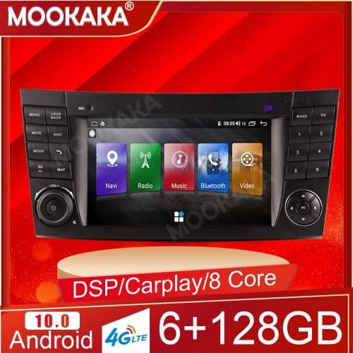 6+128GB Android 10 For Mercedes-Benz E-Class GPS Multimedia Player Head Unit Audio Car Radio Navigtion Tape Recorder Stereo