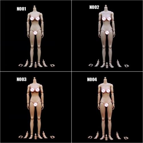 In Stock N001/N002/N003/N004 1/6 Scale Female Figure Accessory Pale/Normal Skin Big/Middle Breast Model for 12'' Action Figure