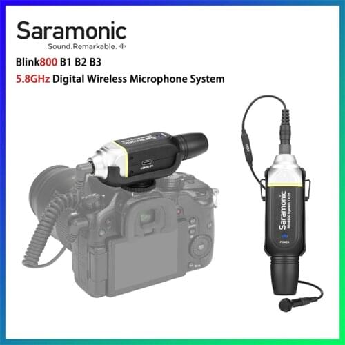 Saramonic 5.8GHz Wireless Lavalier Microphone System with Camera-Mountable Receiver and DK3A Premium Blink 800 B1 B2