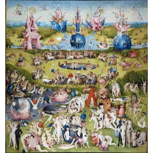 More Style Choose The Garden Of Earthly Delights HIERONYMUS Art Film Print Silk Poster Home Wall Decor 24x36inch