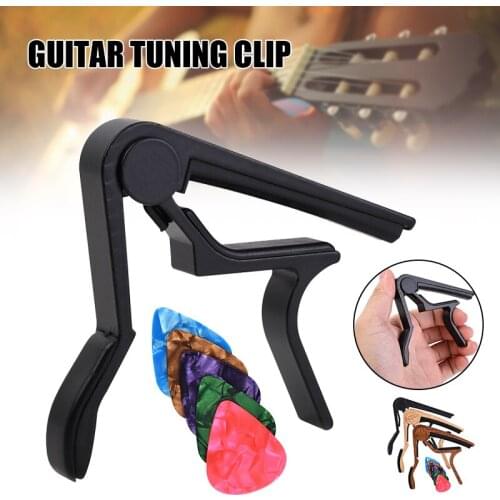 Quick-Change Guitar Capo With 5 Picks Practical Instrument Accessories For Electric Guitar Ukulele Bass Guitar Accessoriesгитара