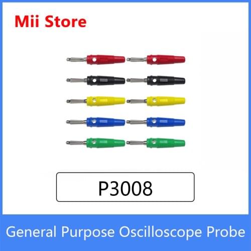 Cleqee P3008 10PCS For Speaker Amplifier Test Probes Connector 4mm Jack Copper Banana Plug