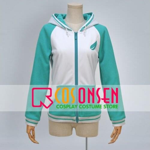 COSPLAYONSEN Haikyuu!! Aobajosai High Volleyball Uniform Cosplay Costume White/ light green color Coat