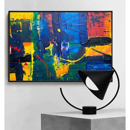 DDWW Canvas Painting Colored Abstract Canvas Culture Pop Style Street Art Canvas for Home Decor Wall Art Poster