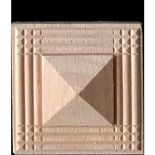 10cm Floral Wood Carved Corner Woodcarving Decal Onlay Applique Decorative Sculpture for Home Furniture Cabinets Decor