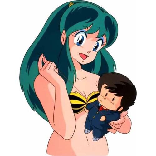EARLFAMILY 13cm x 9.9cm for Urusei Yatsura Anime Car Stickers Refrigerator Laptop Trunk Decal Waterproof Occlusion Scratch Decor