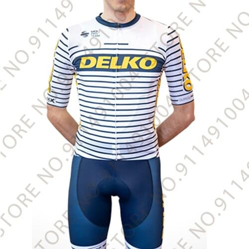 2021 DELKO Cycling Jersey Set Summer Mens Pro Clothing Bicycle Wear MTB Uniform Bib Shorts Bike Shorts Maillot Ciclismo