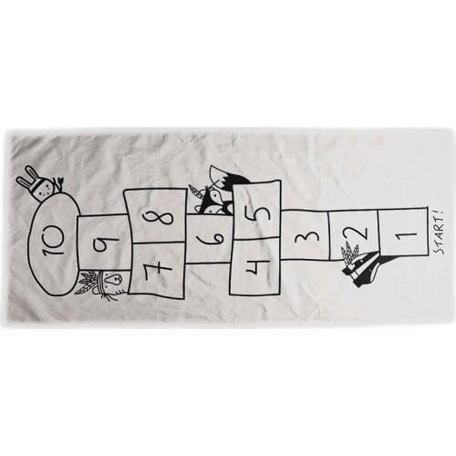 Hot Baby Hopscotch Game Mat Kids Activity Play Gym Mats Cartoon Printing Children Infant Adventure Rug Road Carpet Crawling Blan