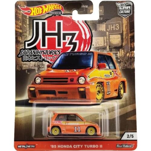 Hot Wheels 1/64 Car Culture Japan Historics 85 HONDA CITY TURBO Collector Edition Real Riders Metal Diecast Model Car