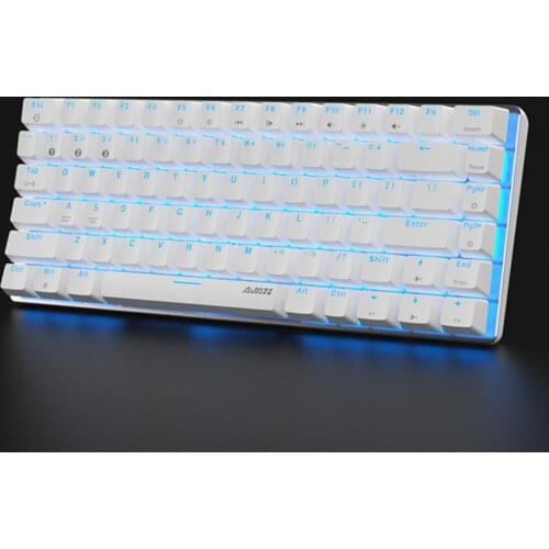 Ajazz AK33 82 Keys Mechanical Keyboard Red Switch Bluetooth / Wired Gaming Keyboard Dual Mode Red Switches for Desktop PC