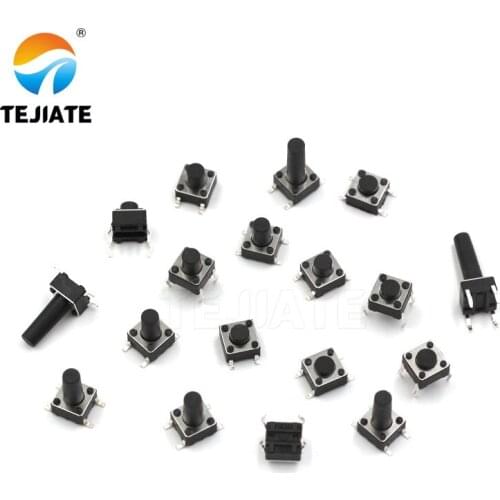 100PCS Patch DIP Microswitch Tact Switch Press Button Switch Key Switch 6*6*4.3/4.5/5/6/7/8/9/10/11/12/13/14MM 4 legs