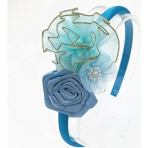 Sweet Chiffon phnom penh Flowers Hairband For Girl Cute Silk rose Hair Bands girls headwear children Headband Hair Accessories