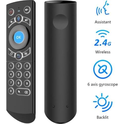 G21 PRO Backlit Gyroscope Q7 Wireless Air Mouse Smart Voice Remote Control All 25 Keys IR Learning for H96 MAX Android TV Box