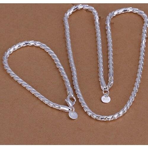 S068 Wholesale, free shipping plated plated jewelry set, fashion jewelry set Twisted Two-Piece Jewelry Set