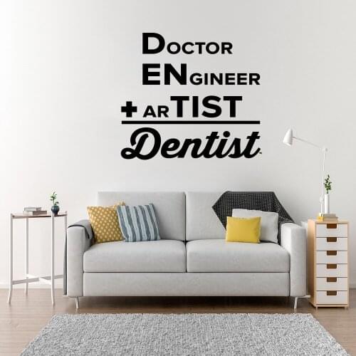 Dental Teeth Wall Decal Dentist Medical Decor Ideas Bathroom Interior Removable Wall Art Vinyl Sticker ov413