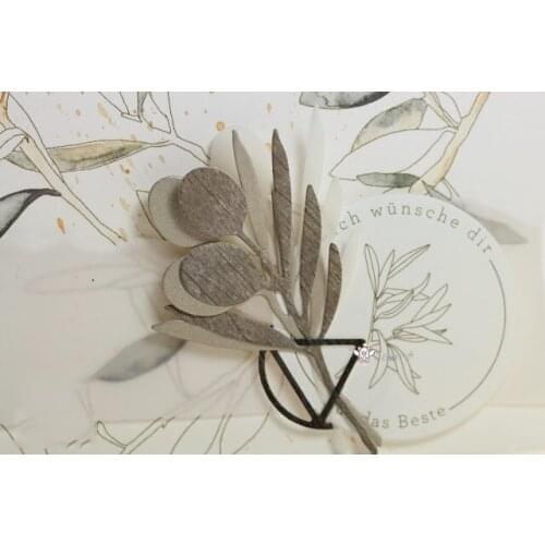 Mmao Crafts Metal Steel Cutting Dies New 2Pcs Leaf fruit branch Stencil For DIY Scrapbooking Paper/photo Cards Embossing Dies