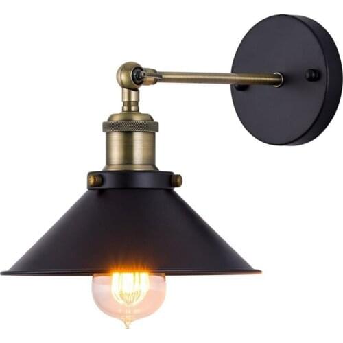 Vintage Retro Industrial Wall Lamp/Ceiling Light Sconce Mini Adjustable Simplicity Style Antique Lampshade Nightlight for Indoor