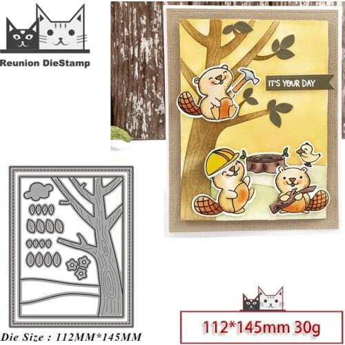 Reunion Printed Border Frame Metal Cutting Dies DIY Scrapbooking Paper Photo Album Crafts Mould Card Embossing Mold Stencil