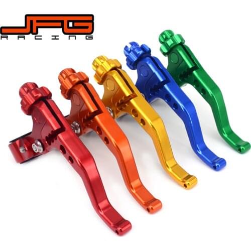 Billet CNC Pivot Short Adjustable Stunt Clutch Lever with clamps specially For KTM HONDA YAMAHA SUZUKI KAWASAKI Dirt Bike