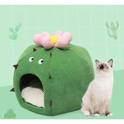 Enclosed Deep sleep comfort in winter cat bed little mat basket for cats house products pets