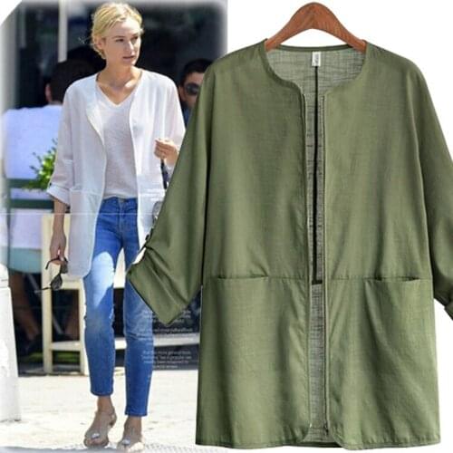 2018 Rushed Bomber Jaqueta Feminina Jaquetas Feminino Autumn New Long Sleeve Fund Cardigan Loose Coat Neck Sunscreen Clothes