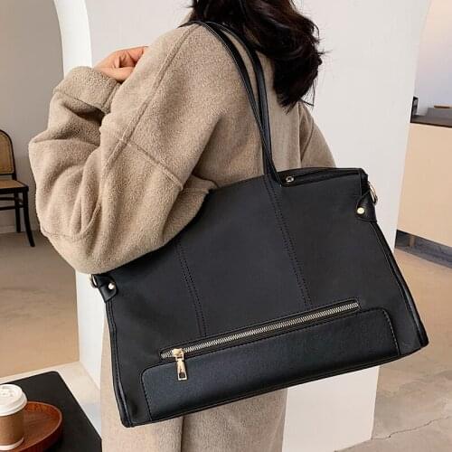 Women Pu Leather Handbags Large Capacity Tote Bags High Quality Ladies Big Shoulder Bag Casual Female Purses Messenger Bags New