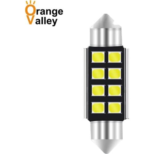 100Pcs c5w led CANBUS 31 36 39 41 mm Festoon C10W led bulb 2835 8 SMD 12V reading lamp car Interior Light White Error Free