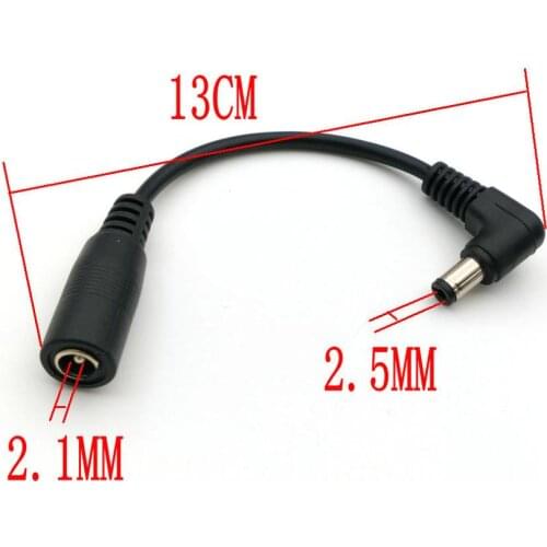 20PCS lot dc 5.5x2.1mm TO 5.5x2.5mm MALE 13cm SHRAPNEL CENTER