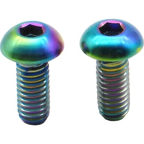 Titanium Bolts Riding Modified Screws M4 x/8/10/15/20mm Ti Bolt Truss Head Ti/Gold Multicolor Ti Screws Ti Fasteners 4/6 pcs