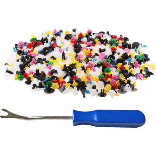 500pcs Auto Fastener Clip Mixed Car Body Push Retainer Pin Rivet Bumper Door Trim Panel Retainer Fastener Kit For Universal Cars