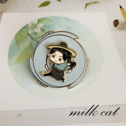 Anime WORD OF HONOR Wen Kexing Zhou Zishu Double Layer Rotatable Metal Badge Button Brooch Pins Collection Medal Toy Souvenir