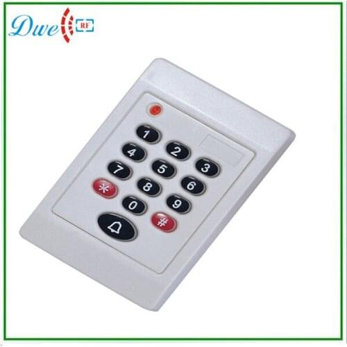 Free shipping +125khz wiegand 26 contactless rfid keypad smart card reader access control sytem support door bell function