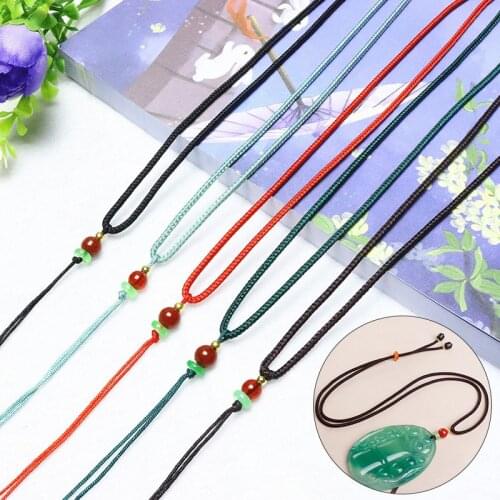 1pc Hand-woven Necklace Rope Jade Pendant Line Hetian Jade Lanyard 35cm Gold Jewelry Wenwan DIY Jade Hanging Neck Rope Wholesale