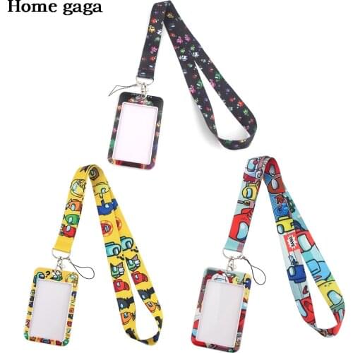 DB165 Homegaga Hot Game Robot keychain Astronaut Lanyard Strap Keychain Key Ring Holder Phone Holder Work ID Card Lanyard