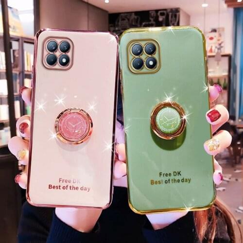 Phone Holder Case For OPPO Reno4 Lite Case Soft Silicone Stand Cover For OPPO Reno4 Z 5G Case Reno4 Lite Z SE Shockproof Fundas