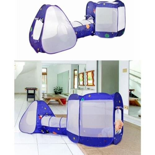 3-in-1 Kids Play Tent with Tunnel, Quick Folding Design Ball Pit Tent with Zippered Storage Bag