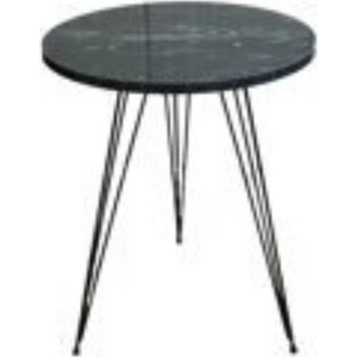 Home Black Marble Pattern Metal Flip Side Coffee Table SIDE TABLE WALNUT COLOR METAL WITH STAND COFFEE TABLE