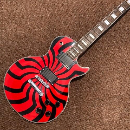 Hot sale Electric guitar,G-Zakk Wylde Bullseye,New arrival cherry sunburst Windmill painting,Chrome hardware