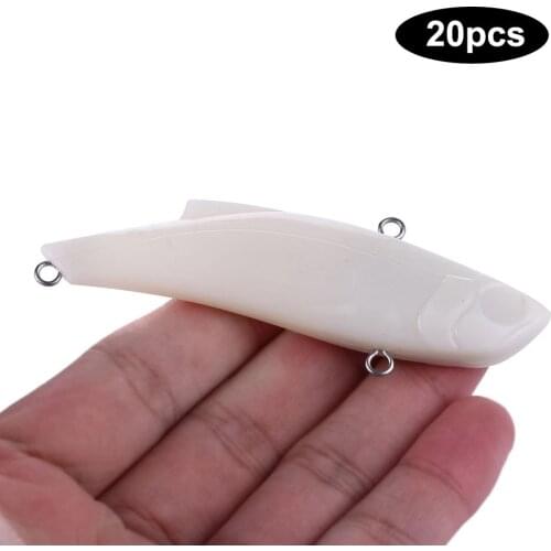 Hengjia 20pcs 9cm 25g Unpainted Blank Lipless Crankbait Bodies Sinking Fishing Lure No Eyes No Hook